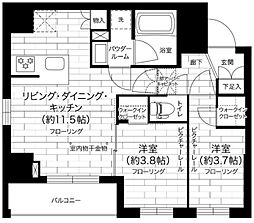 ステージグランデ亀有アジールコート 2LDKの間取図画像