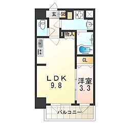 ESLEADCOURT阿倍野昭和町 1LDKの間取図画像