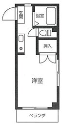 AIKUビル 2階ワンルームの間取り