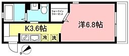 アナム上高井戸 1Kの間取図画像