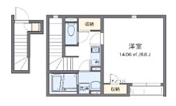 レオパレスリヴェールの森 1Kの間取図画像