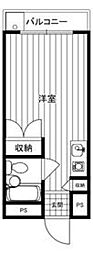 コアミナト ワンルームの間取図画像