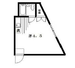 半沢荘 ワンルームの間取図画像