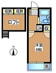 コーポ・ケープセブン 1Kの間取図画像