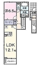 ブリッサ パラシオ 2階1LDKの間取り