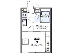 レオパレスボンボニエール 1Kの間取図画像