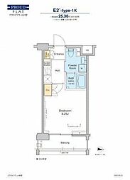 プラウドフラット中野 1Kの間取図画像