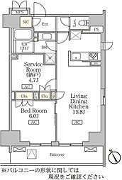 リーフシティ市川　ザ・レジデンス 7階1SLDKの間取り