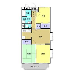 ユーミーセレーノ 2階3LDKの間取り