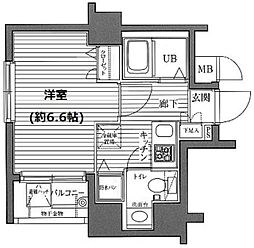 ガラ・シティ駒沢大学 1Kの間取図画像
