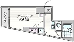 プラザ聖蹟 1Kの間取図画像