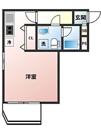 ライフゾーン梶ヶ谷6 ワンルームの間取図画像