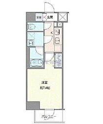 京成金町線 柴又駅 徒歩6分の賃貸マンション 6階1Kの間取り