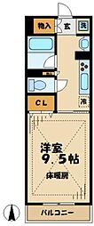 ラ・フォレスタ 1Kの間取図画像