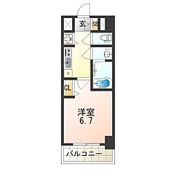ベラジオ三国駅前 1Kの間取図画像