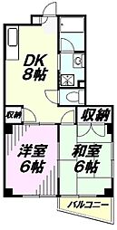タプローコート 2DKの間取図画像
