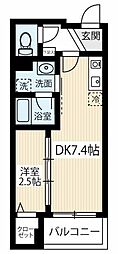 ARCOBALENOSHIN-ITABASHI 1DKの間取図画像