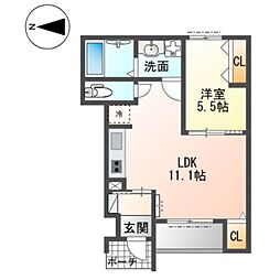 BASARA 1LDKの間取図画像