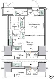 ワンルーフレジデンス板橋大山 5階1DKの間取り