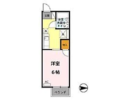 ジュネス阪本 1Kの間取図画像