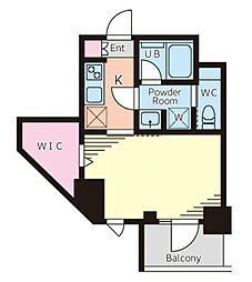 池袋WESTGARDEN 1Kの間取図画像