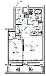 セジョリ中野富士見町 4階1LDKの間取り