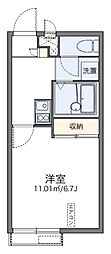 レオパレスメゾンエスエス 1Kの間取図画像