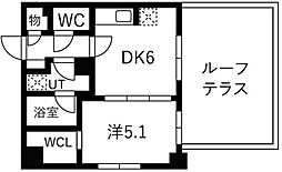 トラディス大塚 8階1DKの間取り