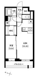 タスキプライムテラス中村橋 1LDKの間取図画像