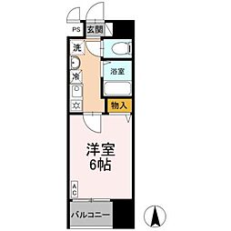 カスタリア京都西七条 6階1Kの間取り