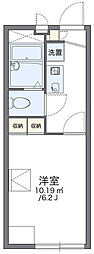 レオパレスグリーンハイム2 1Kの間取図画像