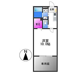 ロワール ワンルームの間取図画像