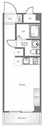 恒陽サンクレスト高円寺 ワンルームの間取図画像