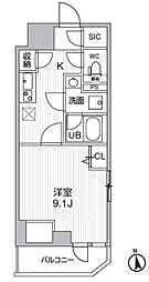 HF曳舟レジデンス 1Kの間取図画像