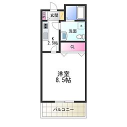 堺グリーンプラザ 1Kの間取図画像