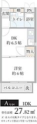 ウィンディー蛍池 1DKの間取図画像