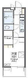 レオパレスプロスペラーレ 1Kの間取図画像