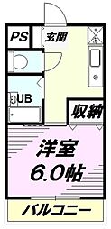 JR中央線 八王子駅 バス16分 東楢原下車 徒歩3分の賃貸マンション 1階1Kの間取り