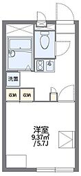 レオパレスピアンターレ 1Kの間取図画像
