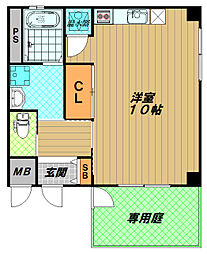 apro-k 1階ワンルームの間取り