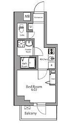 N-stageMatsudo 1Kの間取図画像