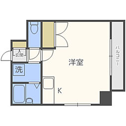 セラフィン西新南 ワンルームの間取図画像