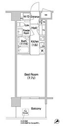 コンフォリア南砂町 1Kの間取図画像