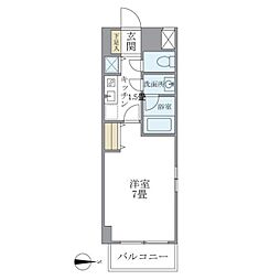 北品川アパートメント 1Kの間取図画像