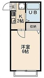 サニーコート市川大野 1Kの間取図画像