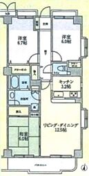 アーク昭島レジデンス 1階3LDKの間取り