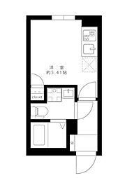 中板橋レジデンス 4階ワンルームの間取り
