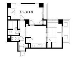 サン・アドヴァンス日暮里 4階2DKの間取り