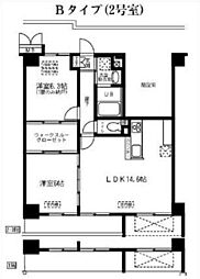 パティオアベート 2LDKの間取図画像