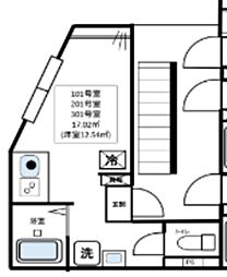 K.F新柴又 ワンルームの間取図画像